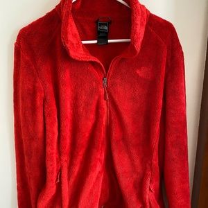 Fluffy North Face Orange Sweatshirt Size XL